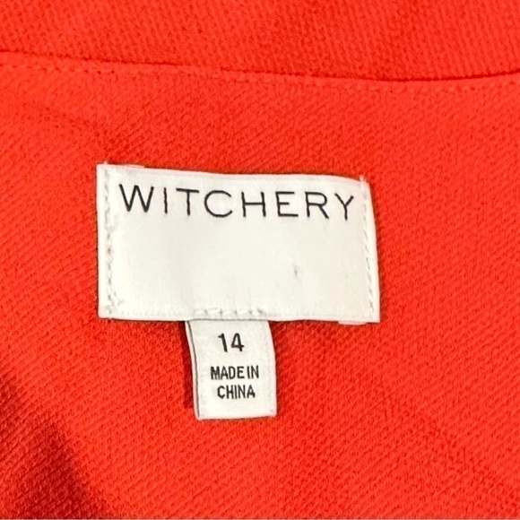 Witchery orange sleeveless top v neck work office career ladies size 14 - Picture 3 of 5